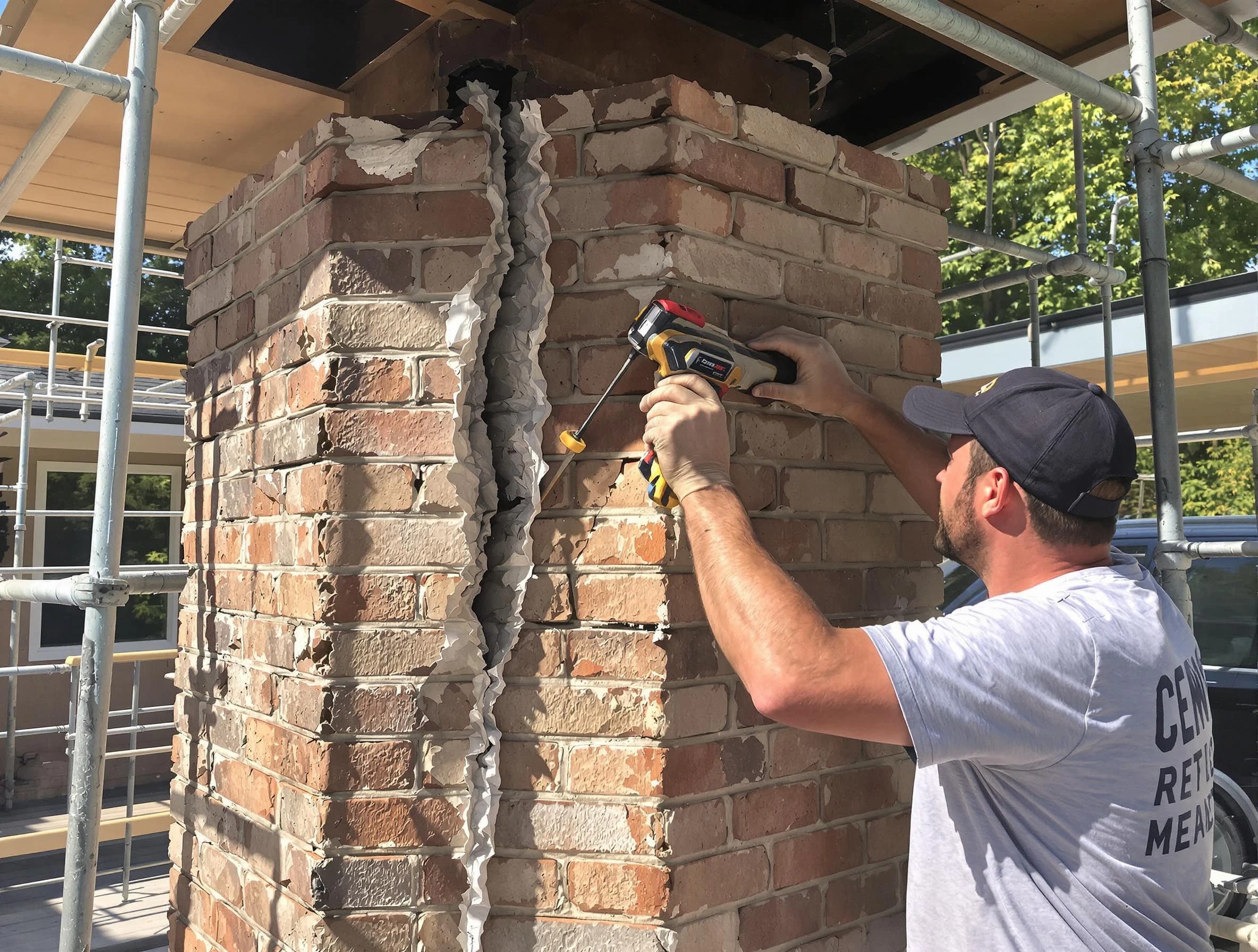 Sayreville Chimney Sweep technician performing chimney repair in Sayreville, NJ