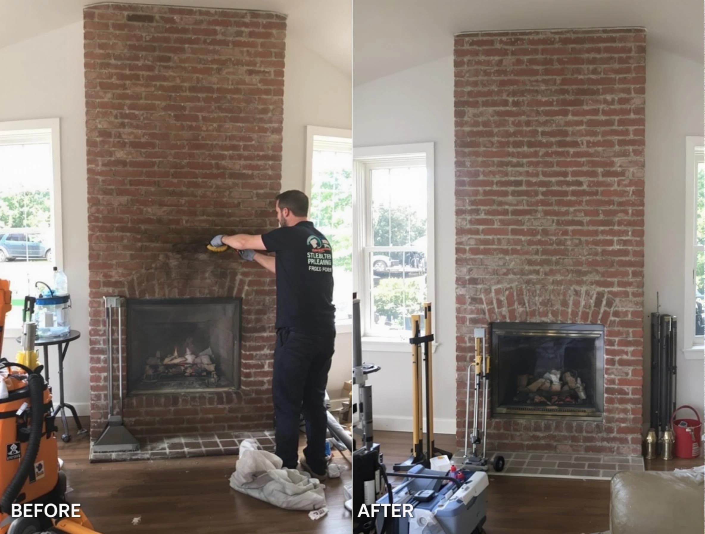 Finished chimney sweeping service by Sayreville Chimney Sweep in Sayreville, NJ