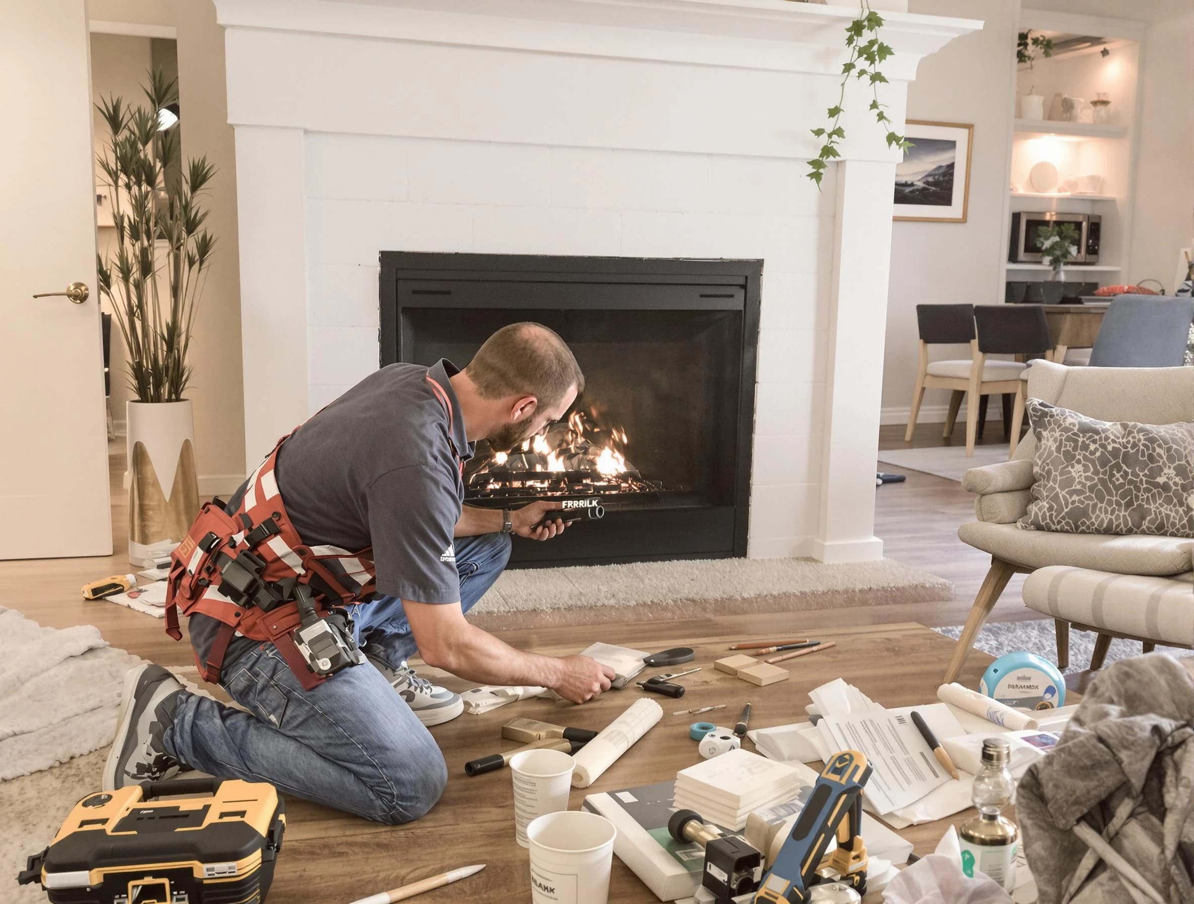 Sayreville Chimney Sweep performing fireplace repair in Sayreville, NJ